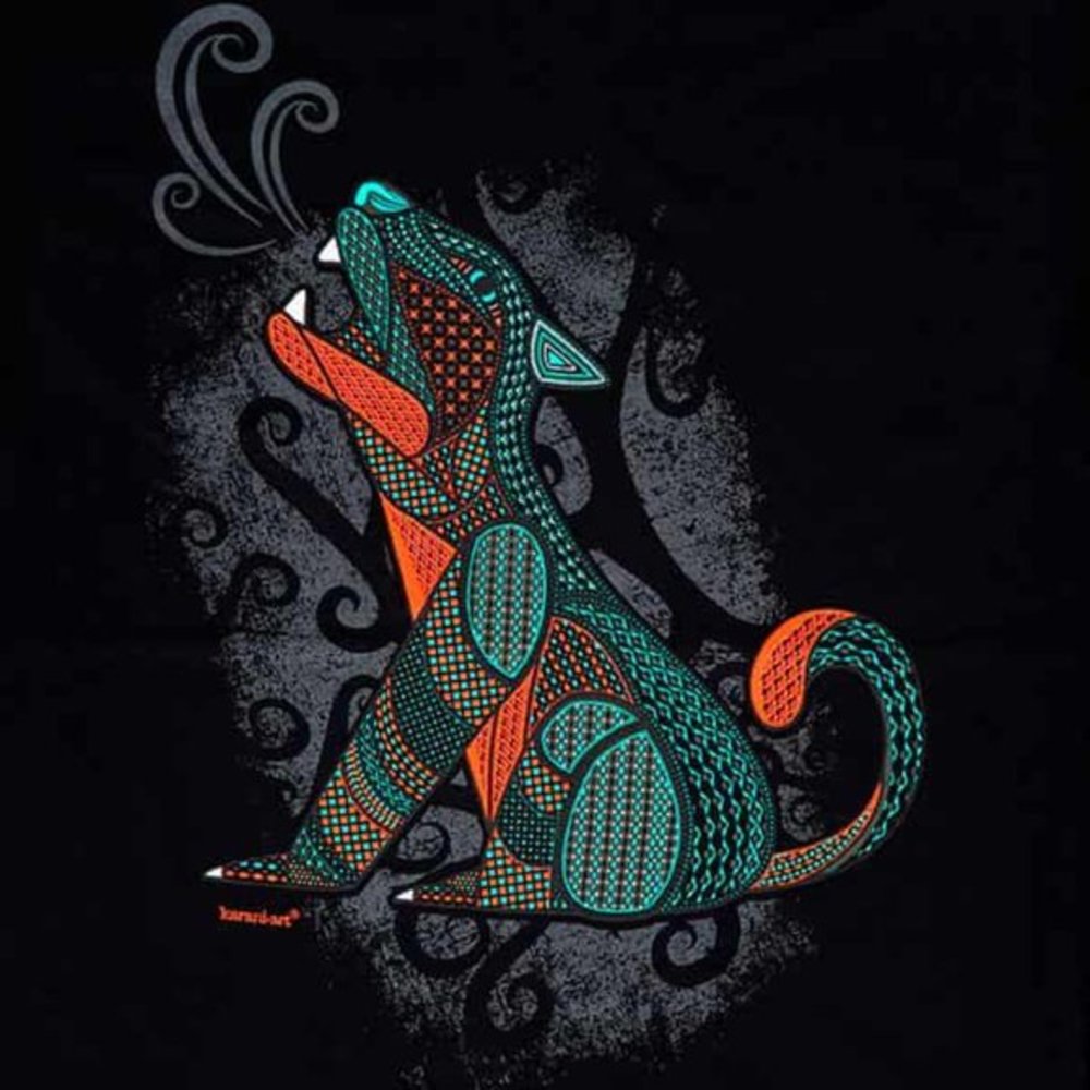 Karani Art Singing to the Moon Graphic Tee Size L